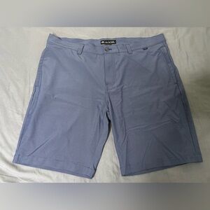 Men’s Travis Mathew Performance Golf Shorts Blue Micro Stripe Stretch Chino 40